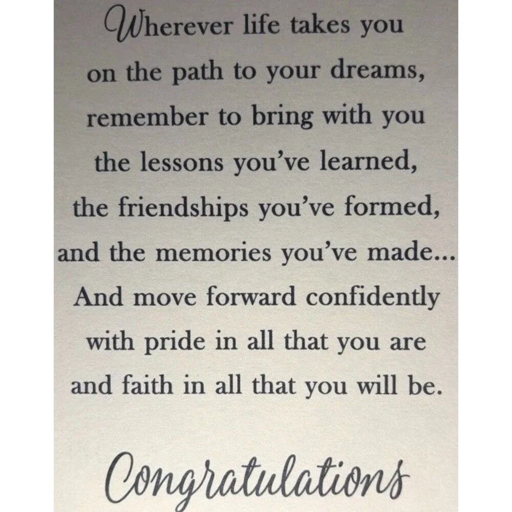 Hallmark Unused College Graduation Greeting Card Congratulations